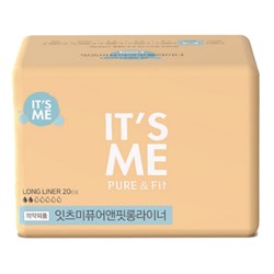 IT'S ME Прокладки женские гигиенические ежедневные / Pure & Fit Pads Long Liner, 180 мм, 2 капли, 20 шт.