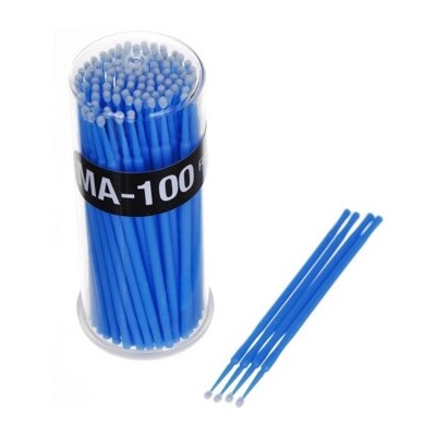 Аппликаторы для наращивания ресниц Микробраш синий 100шт МА-100 (2,5мм)
