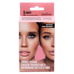 Godefroy Профессиональная краска-тинт для бровей / Instant Eyebrow Tint Dark Brown, темно-коричневый, 5 капсул