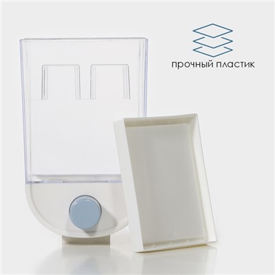Контейнер - дозатор для хранения сыпучих RICCO, 11,8×9,5×19 см, 1 л, цвет белый