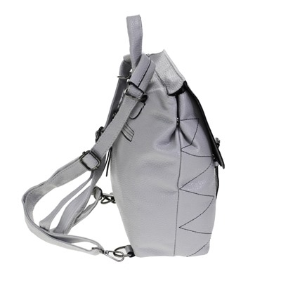 Стильная женская сумка-рюкзак Freedom_zag из эко-кожи жемчужно-серого цвета.