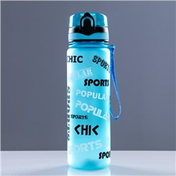 Бутылка для воды Popular sports, 600 мл, с ситом для фруктов, 23 х 6 см, микс