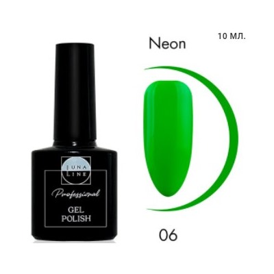Luna Line Гель-лак 10 мл Neon т.06 зеленый