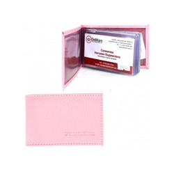 Кредитница Premier-V-119 (18 листов)  натуральная кожа розовый флотер (331)  198933