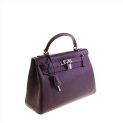 Стильная женская сумочка HS_Paris из мягкой натуральной кожи сливового цвета.