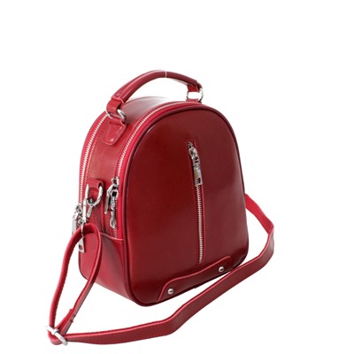 Стильная женская сумочка Tinel_Bag из натуральной кожи цвета спелой вишни.