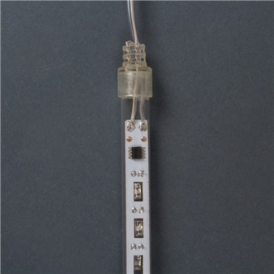 Светодиодная сосулька уличная "Тающая" 0,3 м, d=2 см, вилка, LED-18-220V, нить белая, свечение белое