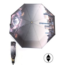 Зонт женский ТриСлона-L 3850 С,  R=58см,  суперавт;  8спиц,  3слож,  набивной панорамный "Эпонж",  Мегаполис 248443