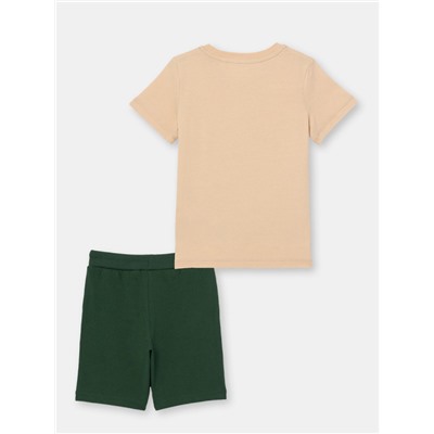 CSKB 90093-31-313 Комплект для мальчика (футболка, шорты), бежевый