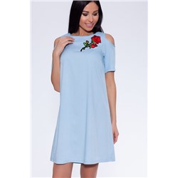 Платье 429 "Тенсел", нежно-голубой