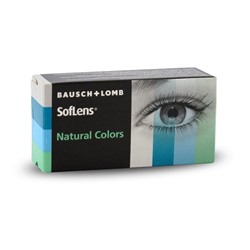 Цветные контактные линзы Soflens Natural Colors Emerald, диопт. -2, в наборе 2 шт.