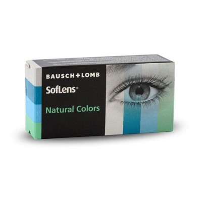 Цветные контактные линзы Soflens Natural Colors Emerald, диопт. -2, в наборе 2 шт.