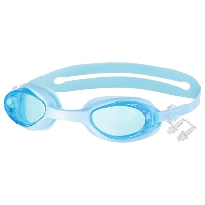 Очки для плавания взрослые + беруши, цвета микс