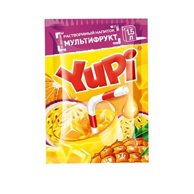 Растворимый напиток YUPI Мультифрукт 1кор*6бл*24шт,15г