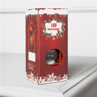 Фигура светодиодная "Дед Мороз в телефонной будке", 12.5х5.3х5.3 см, 1 LED, 3хAG13, ТЁПЛОЕ БЕЛОЕ
