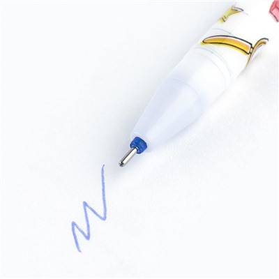 Ручка пиши стирай на выпускной 9 стержней «Выпускник» синяя паста, гелевая 0.5 мм набор