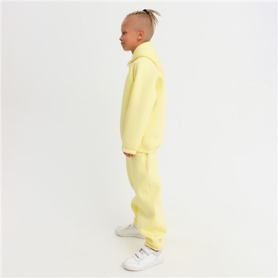 Костюм детский (худи, брюки) MINAKU: Basic Line KIDS, oversize, цвет жёлтый, рост 110