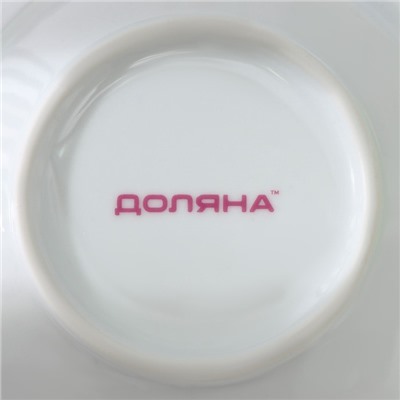 Тарелка керамическая глубокая Доляна «Лапочка зайка», 400 мл, d=15 см, цвет разноцветный