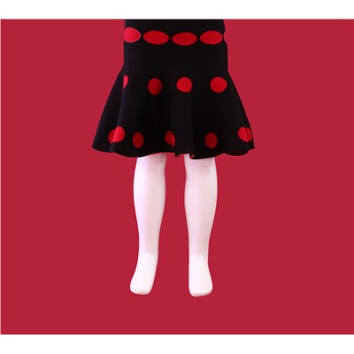 Обхват талии 48-52. Стильная детская юбка Velon черного цвета с классическим принтом.