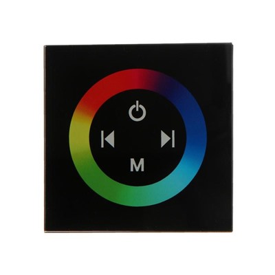 Контроллер Ecola, для RGB ленты, 12 В, 144 Вт, 12 А, IP20, с кольцевым сенсором, черный