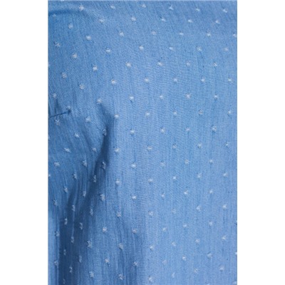 Платье 429 "Хлопок", светлый джинс/разрыв
