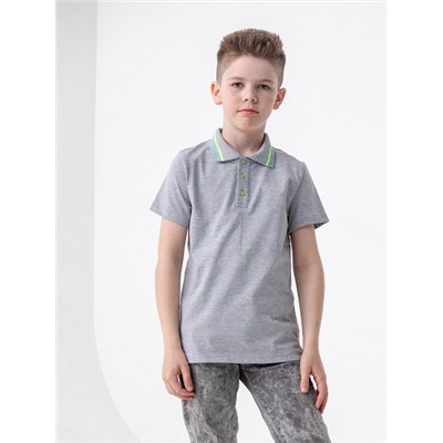 CSJB 63116-11-320 Рубашка-поло для мальчика,светло-серый меланж