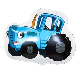 Шар фольгированный 26" фигура " Синий трактор", 1 шт. в упак.