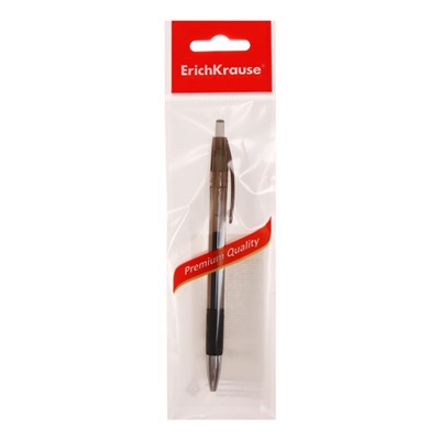 Ручка гелевая автоматическая ErichKrause R-301 Original Gel Matic & Grip, резиновый держатель. узел 0.5 мм, чернила черные, блистер, МИКС