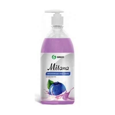 Milana Крем-мыло жидкое увлажняющее Черника в йогурте 1 л