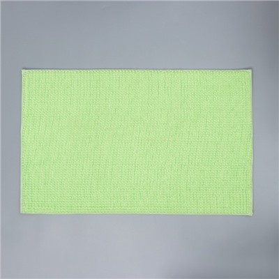 Коврик для ванной Доляна «Букли», 50×80 см, цвет зелёный