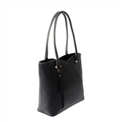 Стильная женская сумочка Florest_Stone из эко-кожи черного цвета.