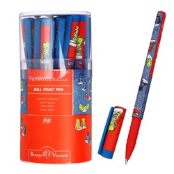 Ручка шариковая FunWrite "Кеды разноцветные", узел 0.5 мм, синие чернила, матовый корпус Silk Touch
