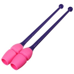Булавы гимнастические сборные PASTORELLI MASHA, 40,5 cм, FIG, цвет розовый/фиолетовый