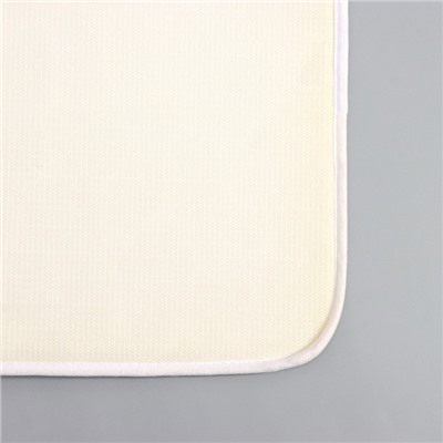 Набор ковриков для ванной и туалета Доляна «Галька», 2 шт: 39×50, 50×80 см, цвет белый
