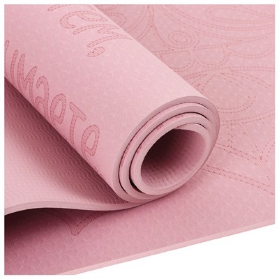 Коврик для йоги «Будда», 183 х 61 х 0.6 см, цвет пастельный розовый