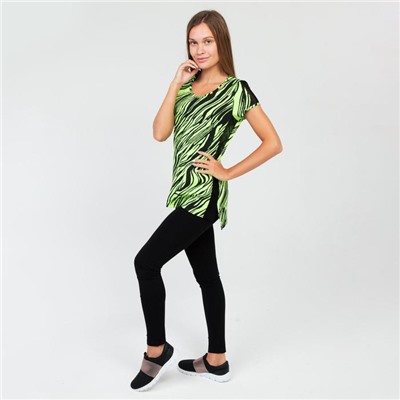 Костюм (комплект) женский (футболка, леггинсы), цвет салатовый, размер 42