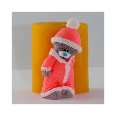 Силиконовая форма для мыла - 3D - Медведь в шапке №2