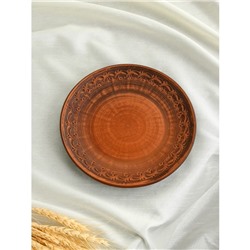 Тарелка "Тиана", декор, красная глина, 21 см