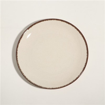 Тарелка "Pearl", d=30 см, бежевая, фарфор