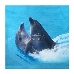 Чехол на подушку "Хлопковый" Дельфины