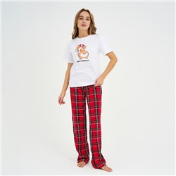 Пижама новогодняя женская (футболка и брюки) KAFTAN «Корги», размер 40-42
