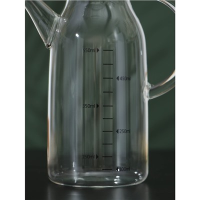 Бутылка стеклянная для соуса и масла с мерной шкалой BellaTenero «Эко», 550 мл, 15×8,5×20 см