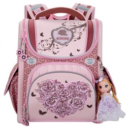 Школьный Рюкзак Across с цветами розовый ACR19-195-08