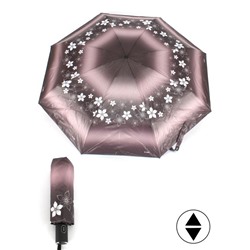 Зонт женский ТриСлона-L 4801 В  (Мини),  R=53см,  суперавт;  8спиц,  4слож,  набивной "Эпонж",  коричневый 253949