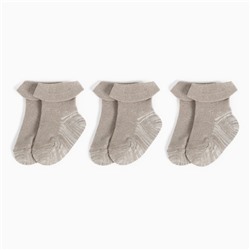 Набор детских носков Крошка Я BASIC LINE, 3 пары, р. 6-8 см, бежевый