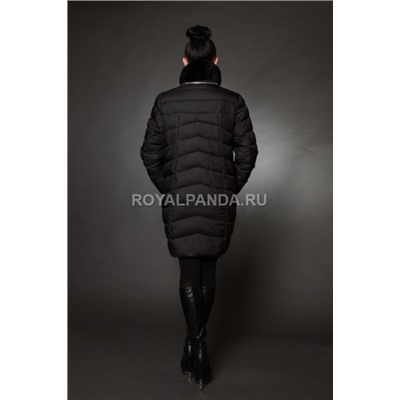 Куртка женская зимняя 7555 черный натуральный мех