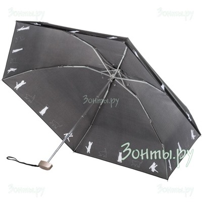 Мини зонт "Коты на чёрном" Rainlab Cat-026 MiniFlat