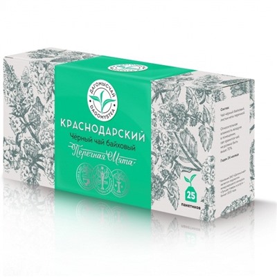 Дагомыс Чай черный с мятой 25 пакетиков по 1,8 гр
