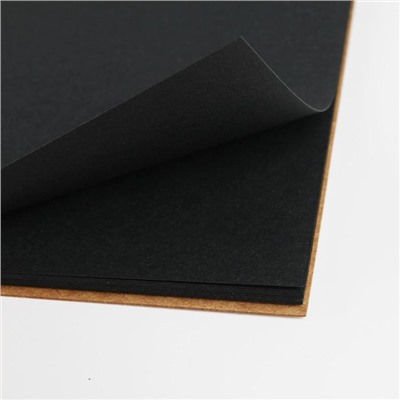 Скетчбук с черными листами А5, 20 листов, 160 г/м2 «Мунк»