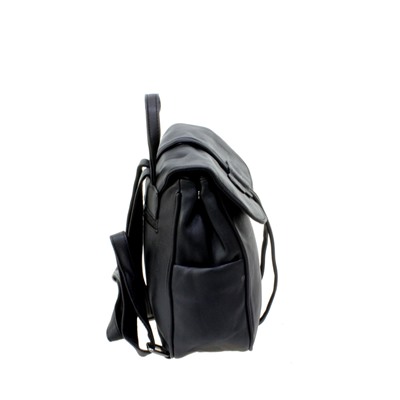 Стильный женский рюкзак Roselin_Flora из эко-кожи черного цвета.